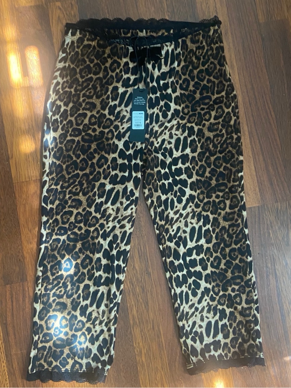 Fashion Nova Leopard Print Lounge Pants - Brown and Black